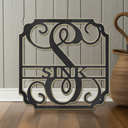 Classic Family Name Personalized Gifts - Custom Metal Sign Black