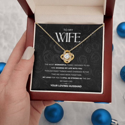 Sharing My Life With You Wife Gift From Husband Love Knot Necklace