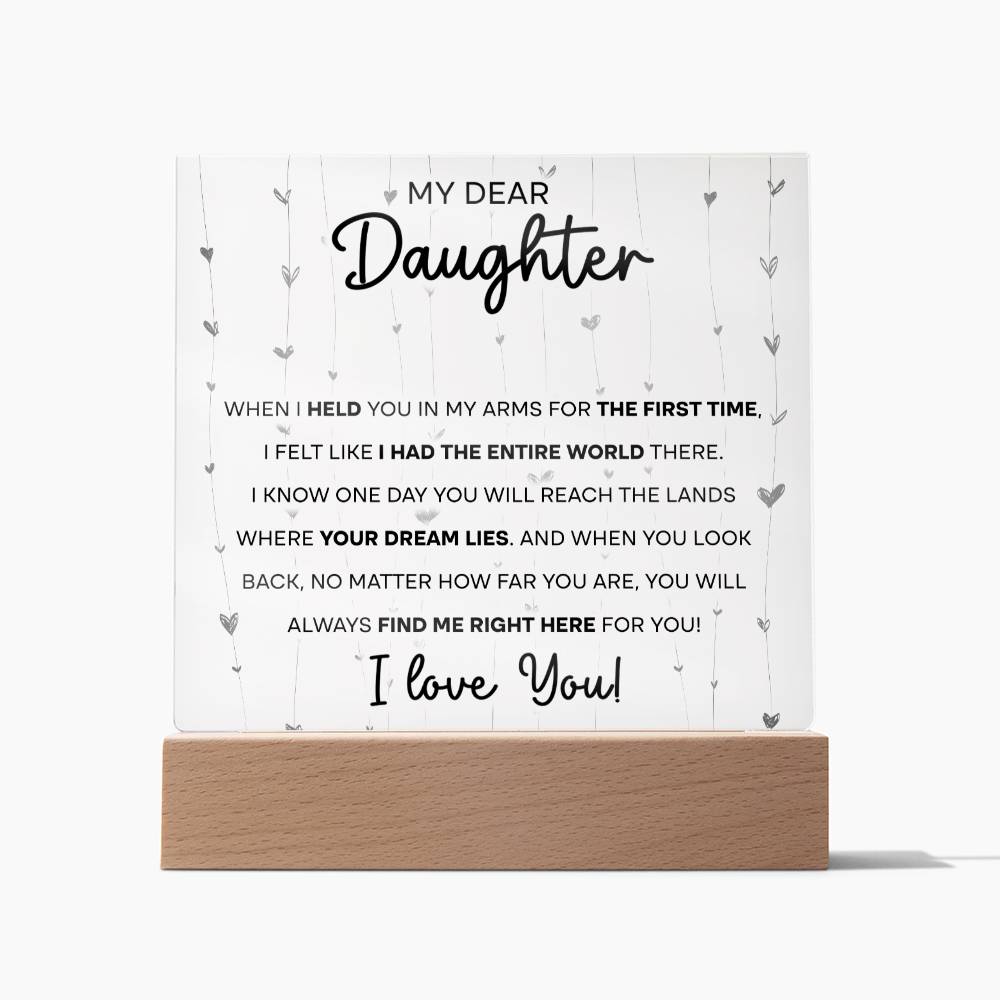 Dear Daughter Look Back Acrylic Square