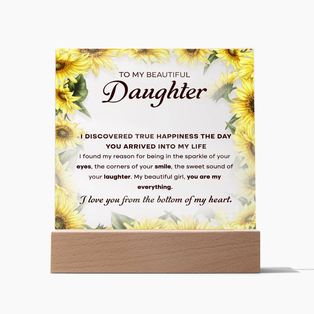 Daughter True Happiness Acrylic Square
