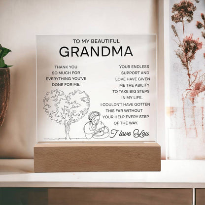 Grandma Your Endless Support Acrylic Square