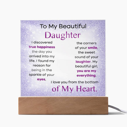 Daughter True Happiness Acrylic Square