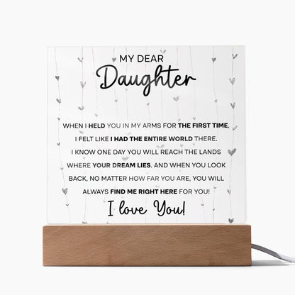 Dear Daughter Look Back Acrylic Square