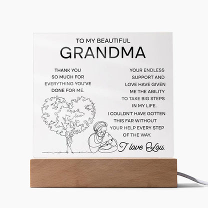 Grandma Your Endless Support Acrylic Square