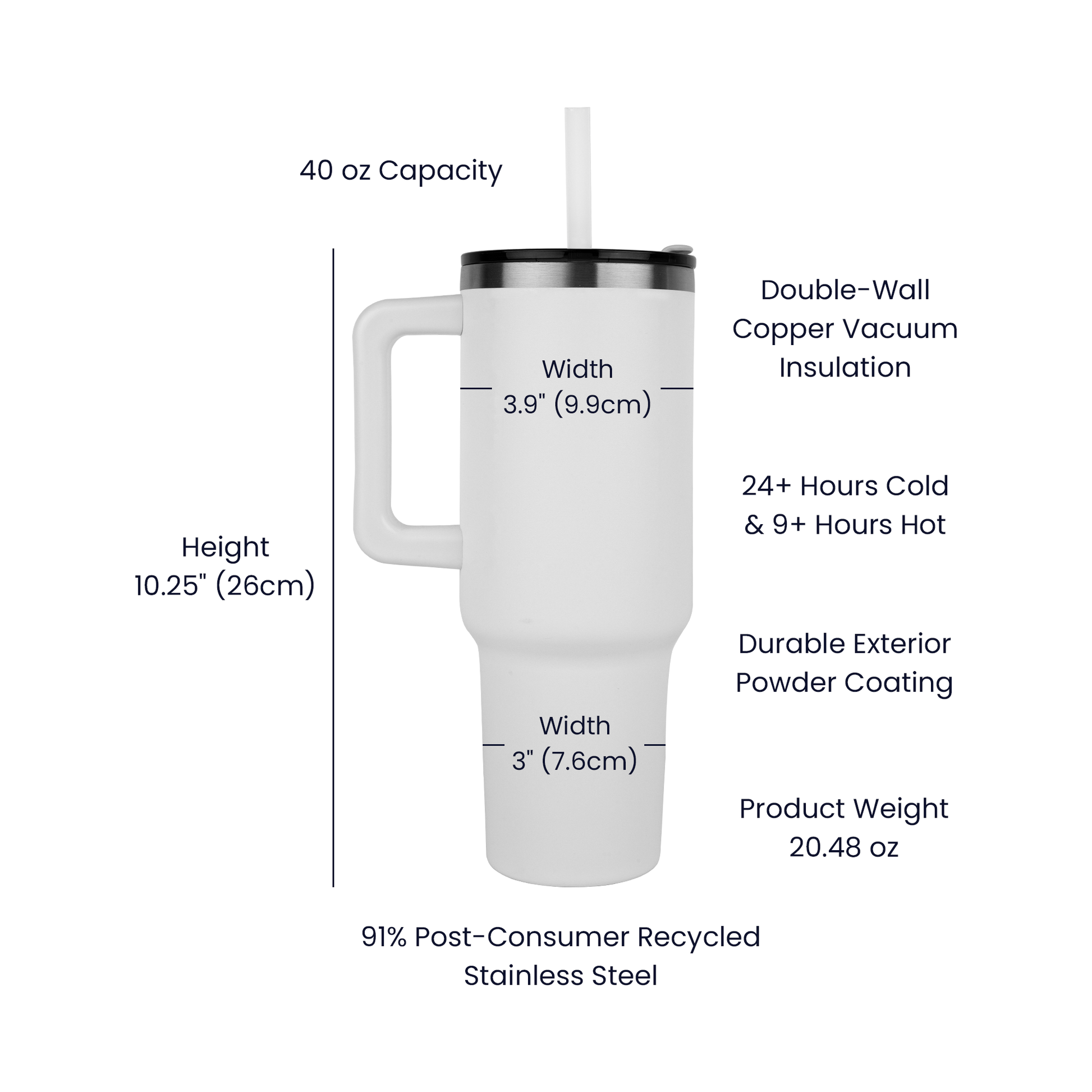 Personalized Tumbler 40oz With Flower and Name