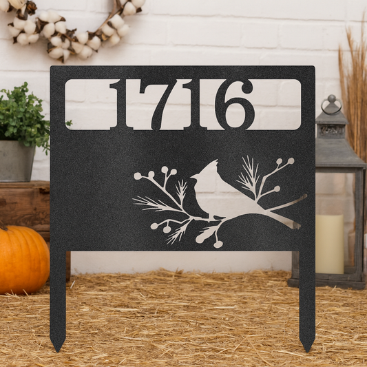 Bird Yard Personalized Gifts - Custom Metal Sign Black