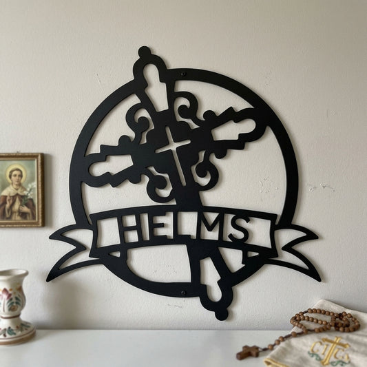 Custom Metal Wall Art - Personalized Christian Sign Black