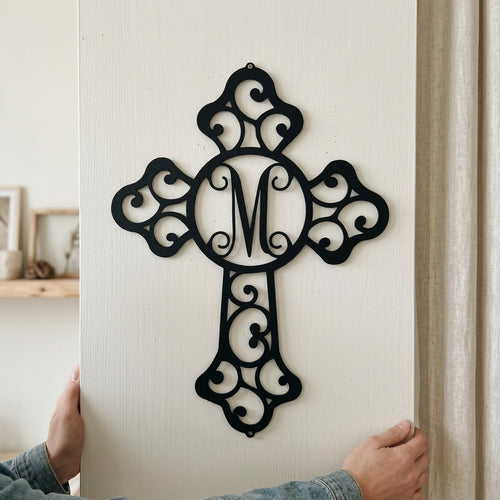 Custom Metal Wall Art - Personalized Christian Sign Black