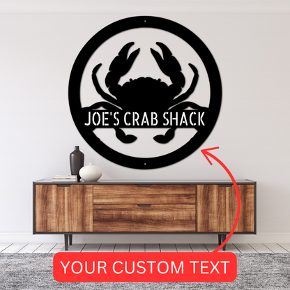 Crab Personalized Gifts - Custom Metal Sign