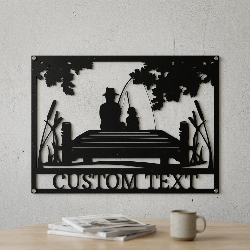 Custom Metal Wall Art - Personalized Memorial Sign Black