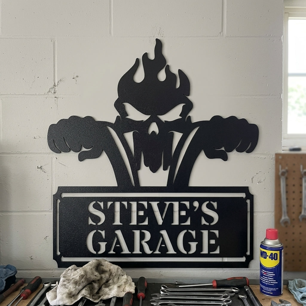 Custom Metal Wall Art - Personalized Dad's Motorcycle Sign