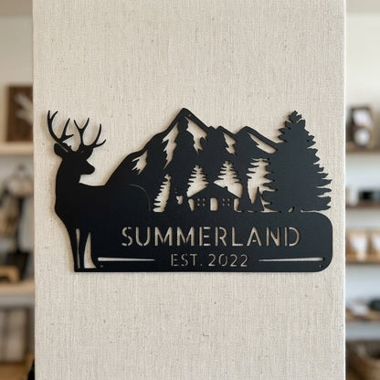 Custom Metal Wall Art - Personalized Farmhouse Sign Black