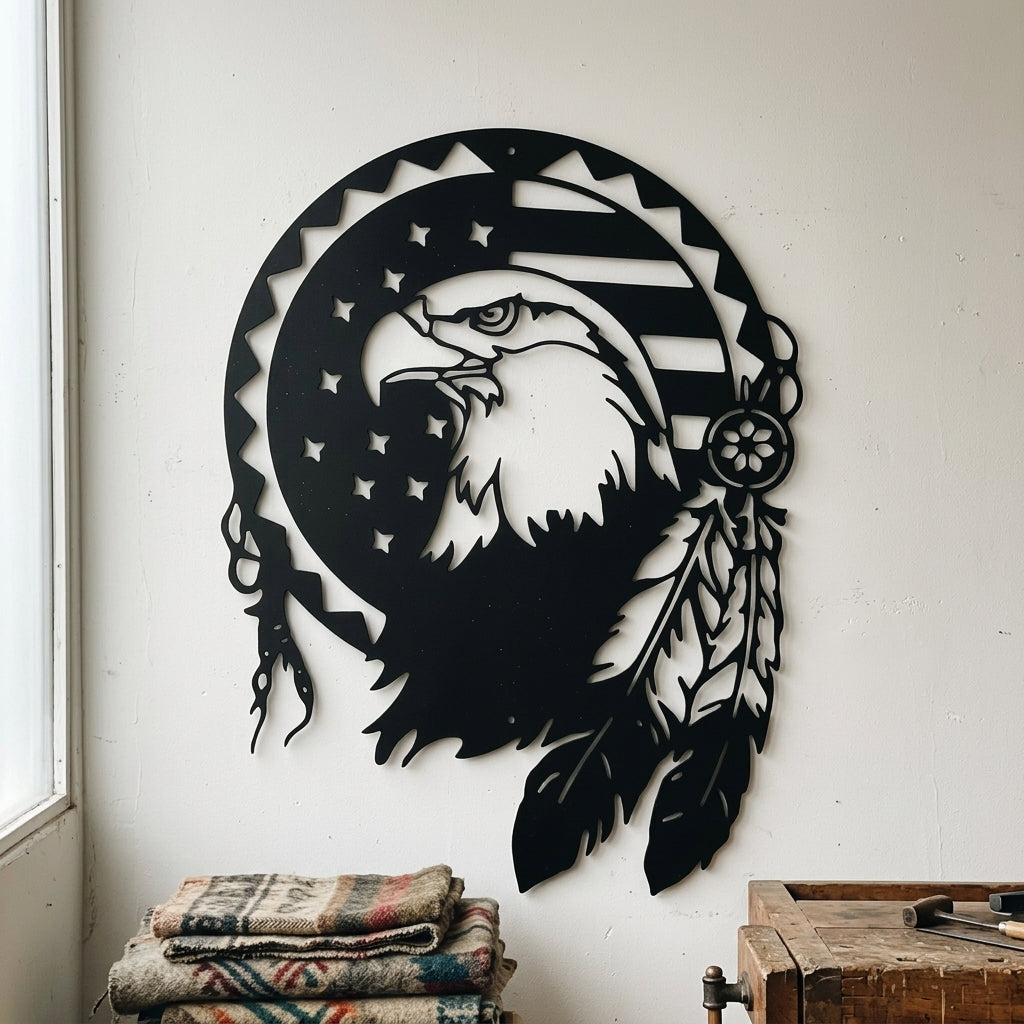 Metal Wall Art - American Eagle Sign
