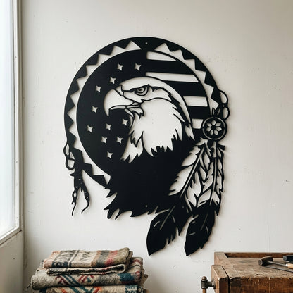 Metal Wall Art - American Eagle Sign