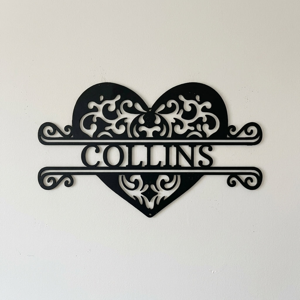 Fancy Heart Personalized Gifts - Custom Metal Sign for Indoor & Outdoor ...