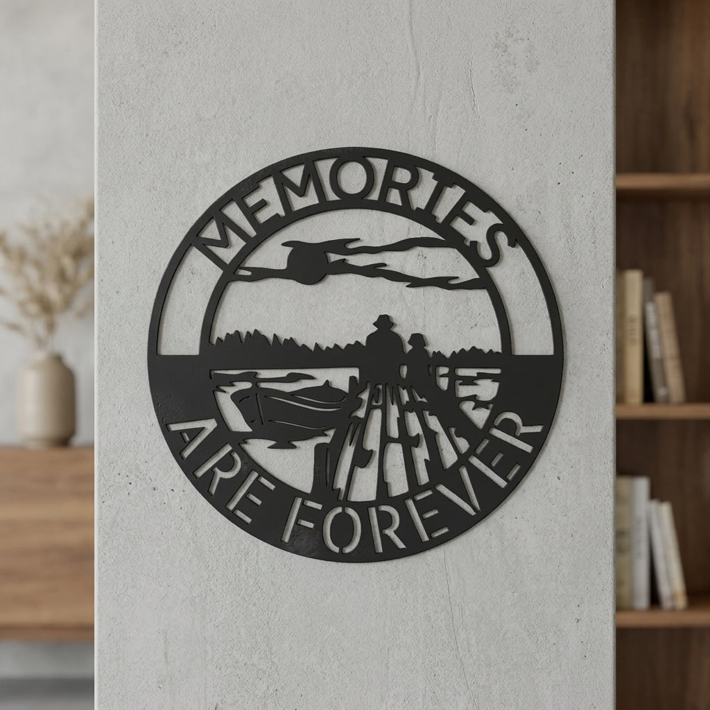 Custom Metal Wall Art - Personalized Family Memories Sign Black