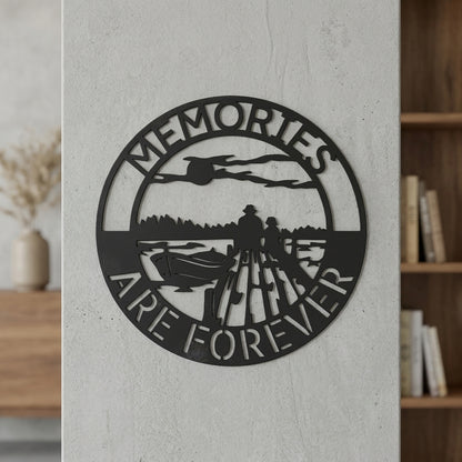 Custom Metal Wall Art - Personalized Family Memories Sign Black