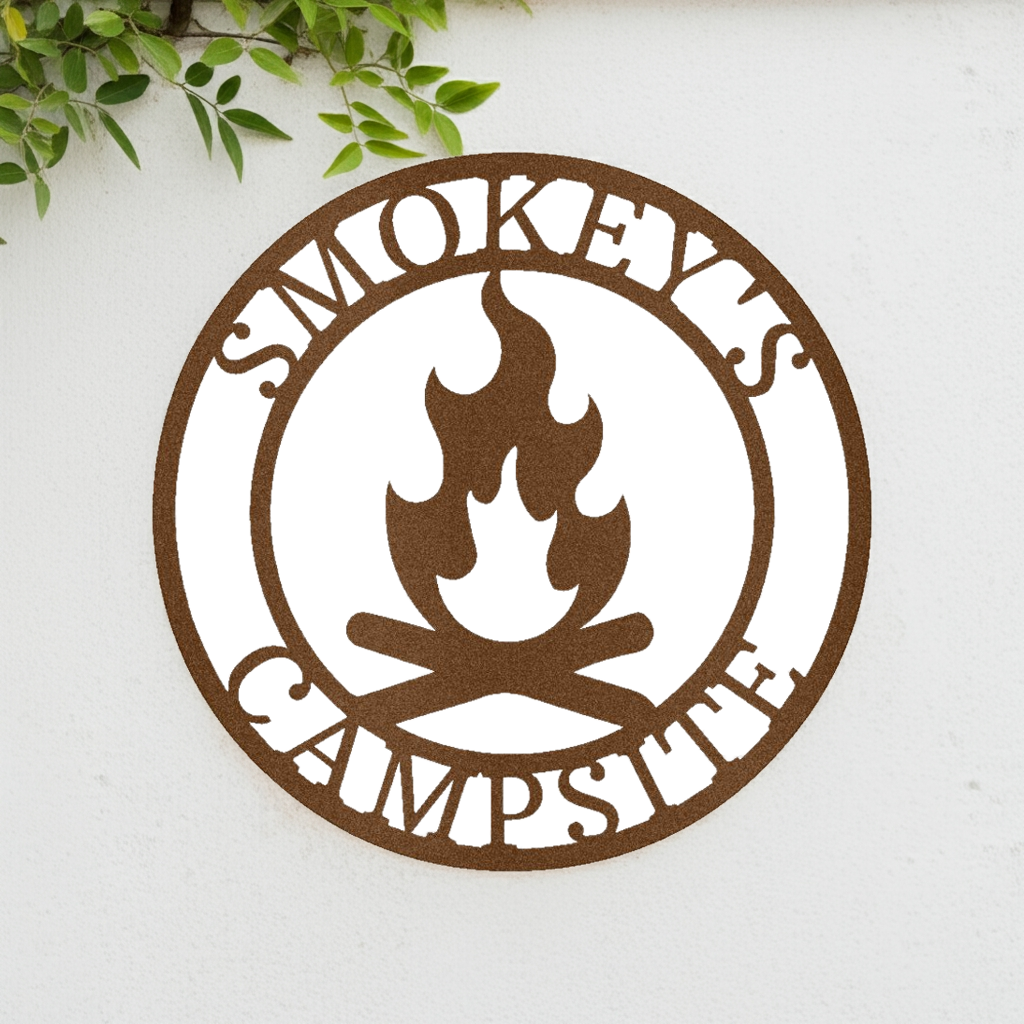 Custom Metal Wall Art - Personalized Fire Pit Sign