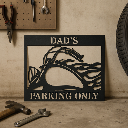 Hog Parking Personalized Gifts - Custom Metal Sign Black