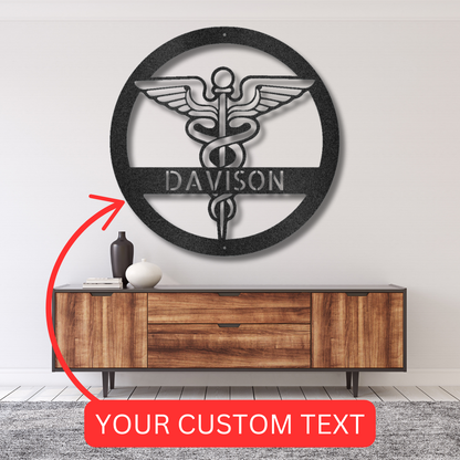 Nurse Personalized Gifts - Custom Metal Sign Black