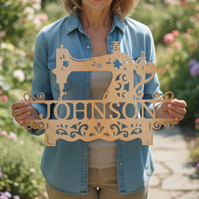 Custom Metal Wall Art - Personalized Sewing Sign