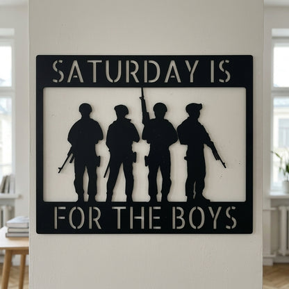 Custom Metal Wall Art - Personalized Soldier Name Sign Black