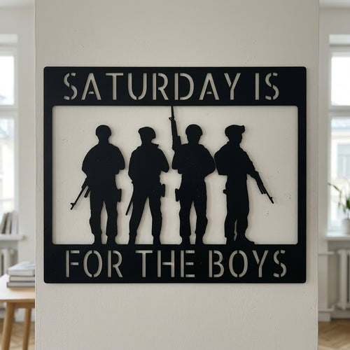 Custom Metal Wall Art - Personalized Soldier Name Sign Black