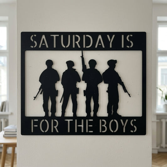 Custom Metal Wall Art - Personalized Soldier Name Sign Black