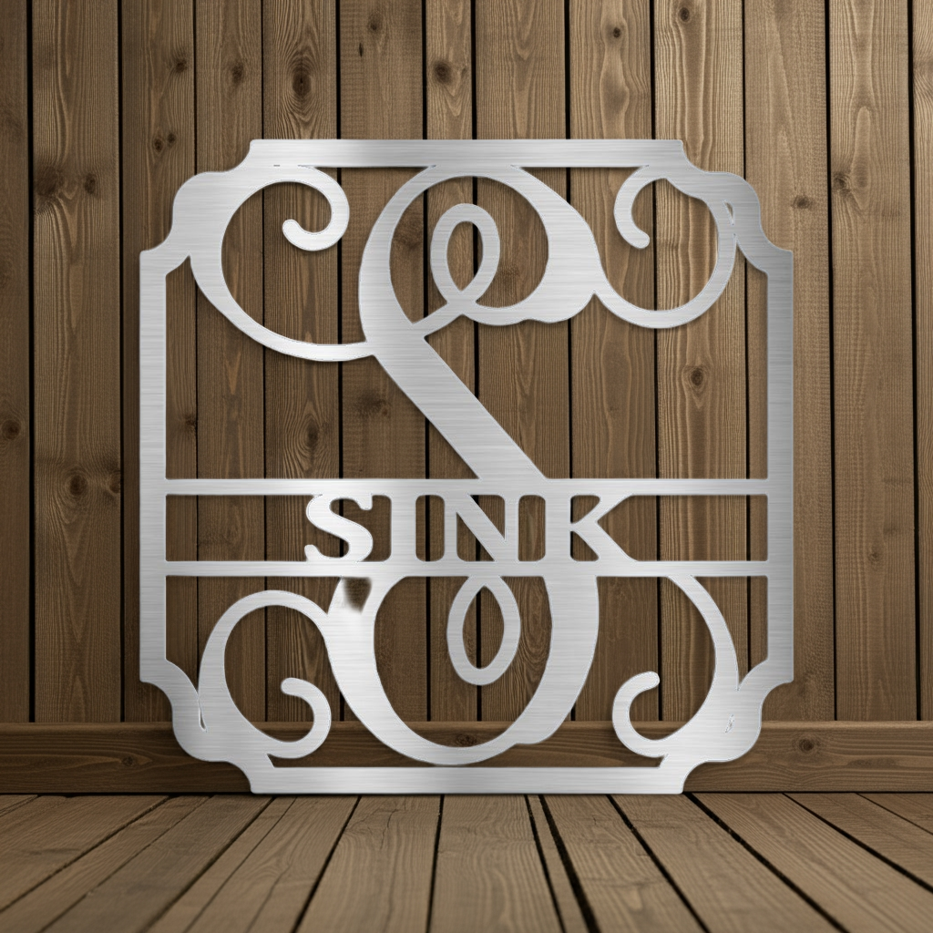 Classic Family Name Personalized Gifts - Custom Metal Sign Silver