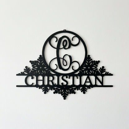 Custom Metal Wall Art - Personalized Winter Sign