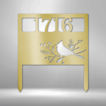 Bird Yard Personalized Gifts - Custom Metal Sign Gold