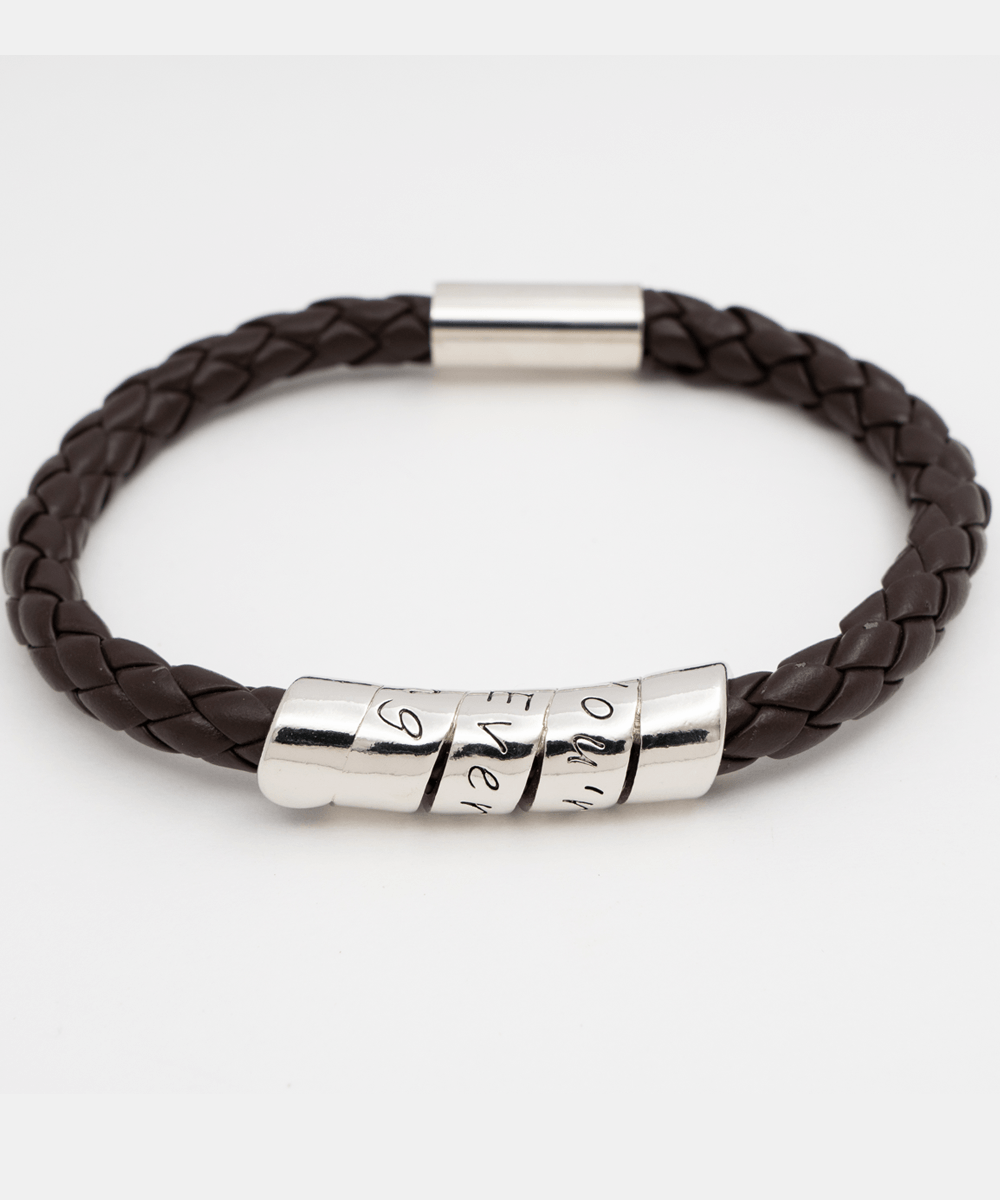 Always Be In One Of Three Places Gift For Son Leather Bracelet - Precious Engraved