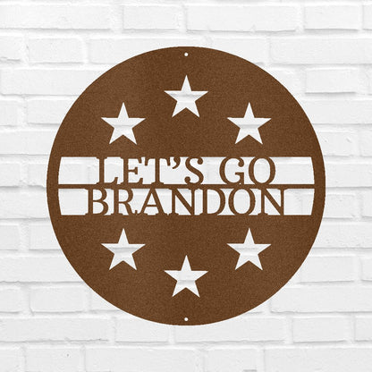 6 Star Monogram - Custom Metal Sign Copper