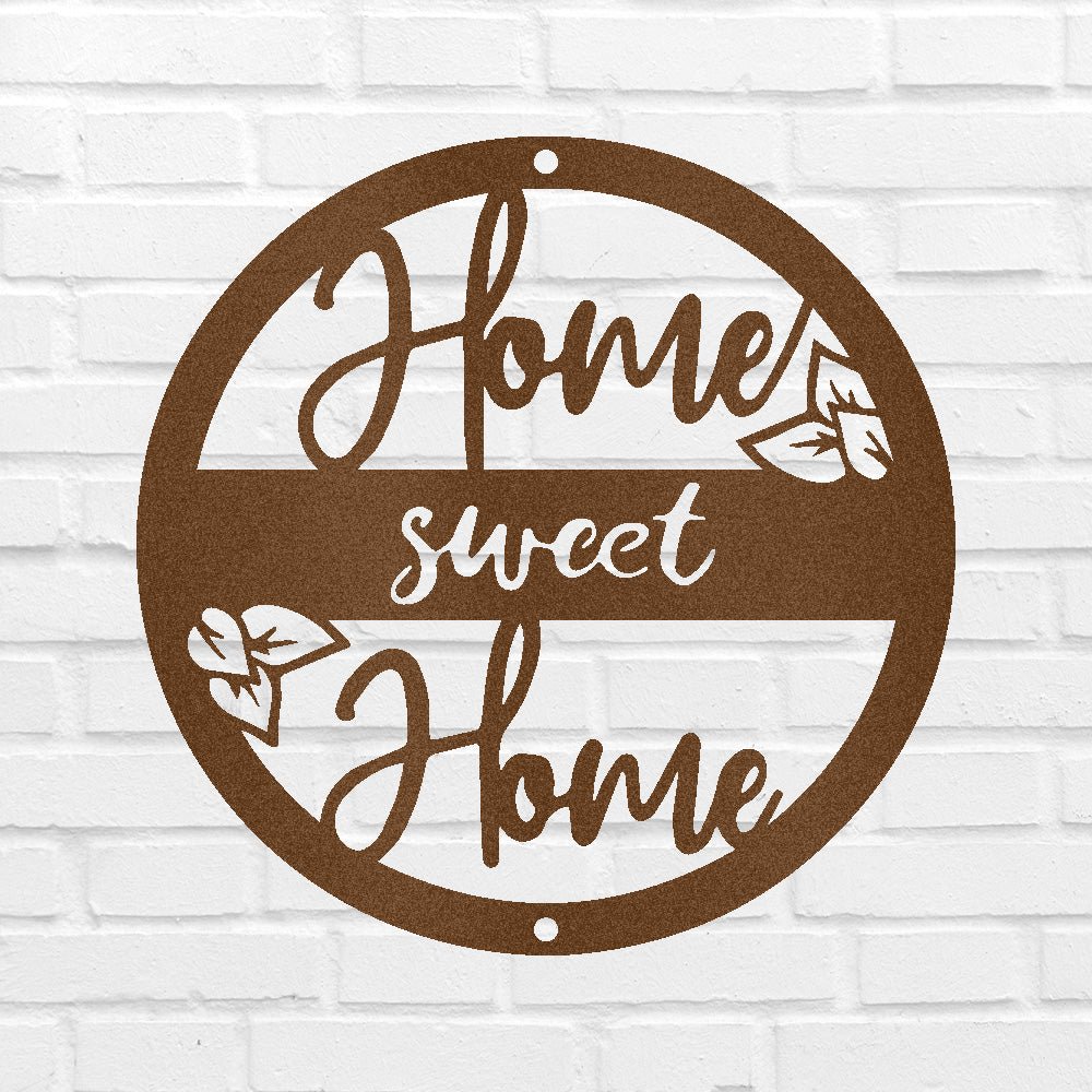 Metal Wall Art - Home Sweet Home Name Sign