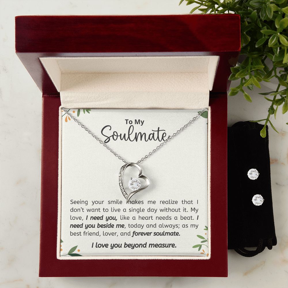 I Need You Beside Me Gift For Soulmate Forever Love Necklace - Precious Engraved
