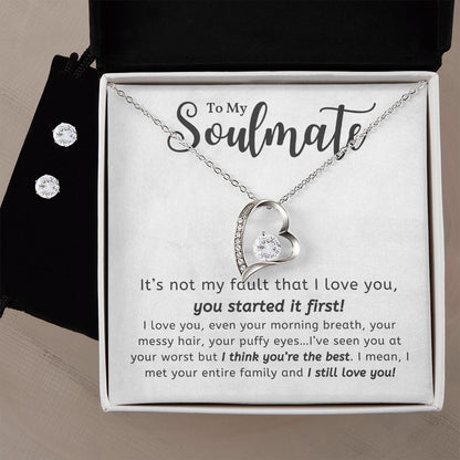 I Think You're The Best Gift For Soulmate Forever Love Necklace - Precious Engraved