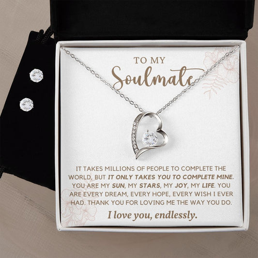 It Only Takes You To Complete Mine Gift For Soulmate Forever Love Necklace - Precious Engraved
