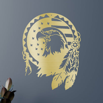 Metal Wall Art - American Eagle Sign