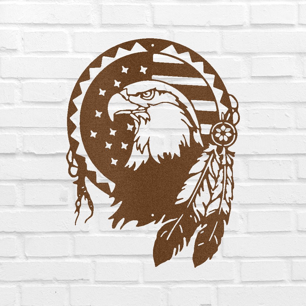 Metal Wall Art - American Eagle Sign