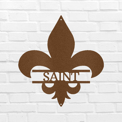 Classic Fleur De Lis Personalized Gifts - Custom Metal Sign Copper