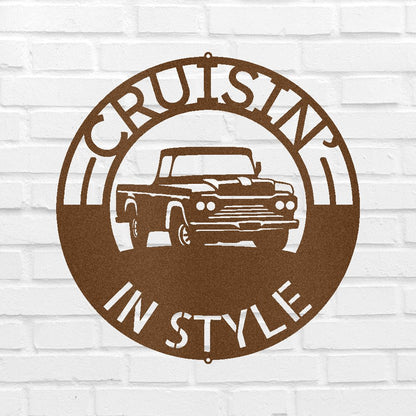 Classic Pickup Truck Personalized Gifts - Custom Metal Sign Copper