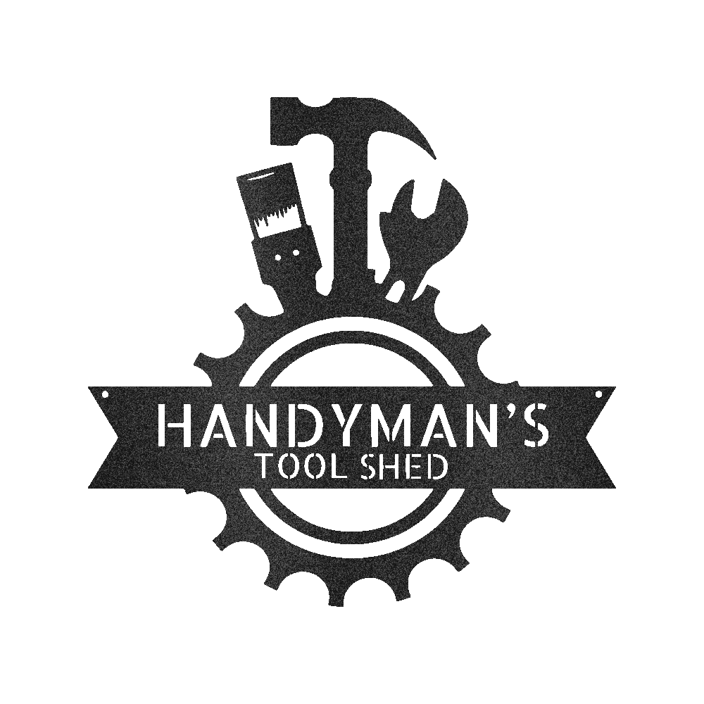 Metal Wall Art Handyman Shop Monogram Custom Name Classic Metal Sign - Precious Engraved