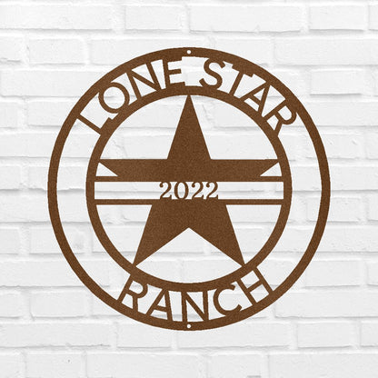 The Lone Star State Symbol Personalized Gifts - Custom Metal Sign Copper