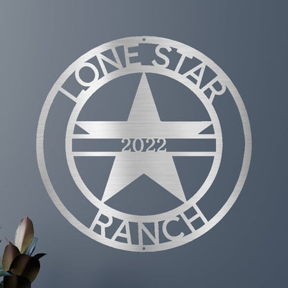 The Lone Star State Symbol Personalized Gifts - Custom Metal Sign Silver