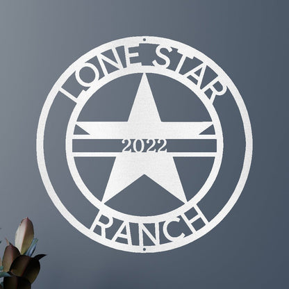 The Lone Star State Symbol Personalized Gifts - Custom Metal Sign White