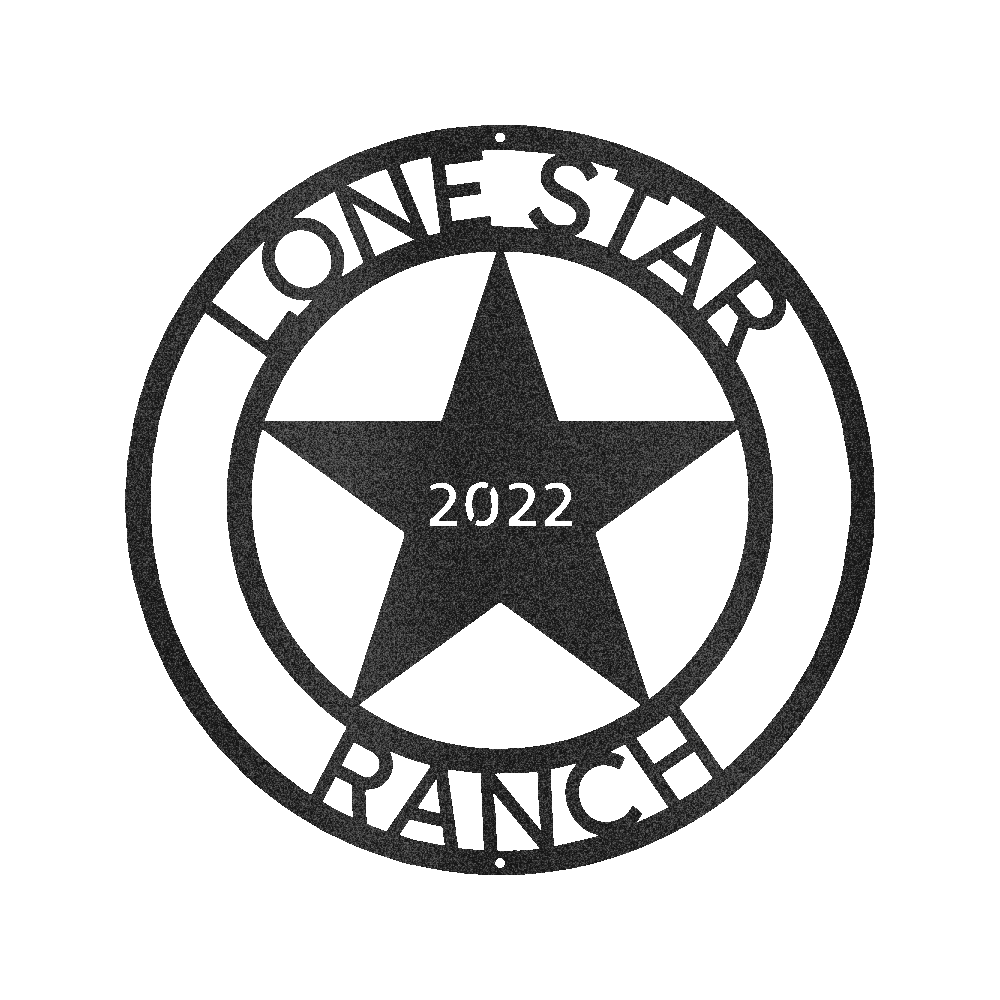 Metal Wall Art The Lone Star State Texans Monogram Custom Name Classic Metal Sign - Precious Engraved