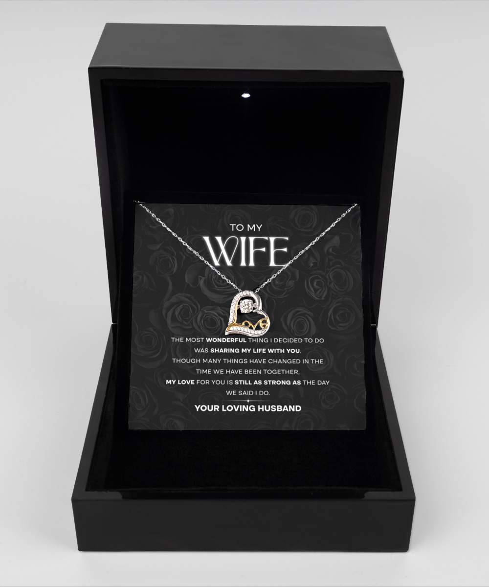 Sharing My Life With You Wife Gift Love Dancing Necklace
