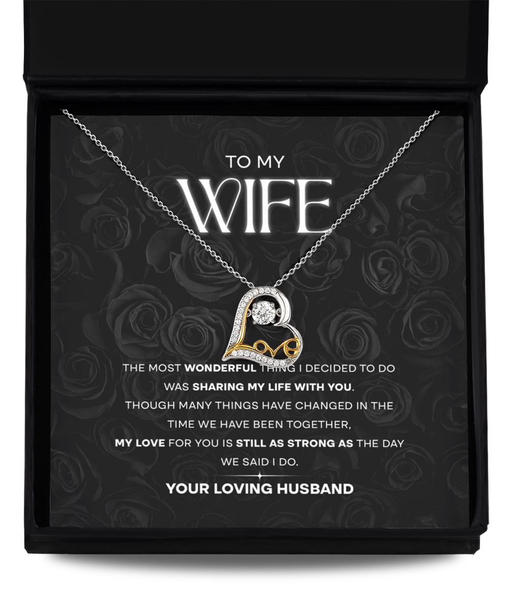 Sharing My Life With You Wife Gift Love Dancing Necklace