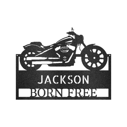 Motorcycle Personalized Gifts - Custom Metal Sign Black
