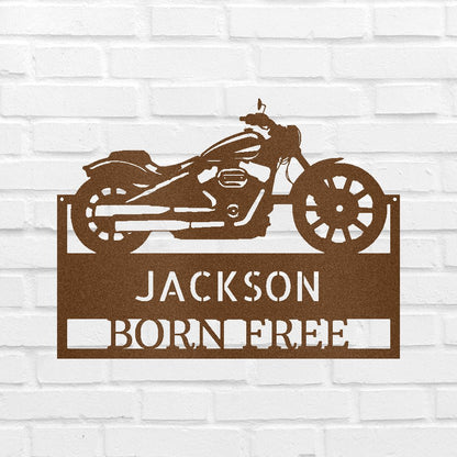 Motorcycle Personalized Gifts - Custom Metal Sign Copper